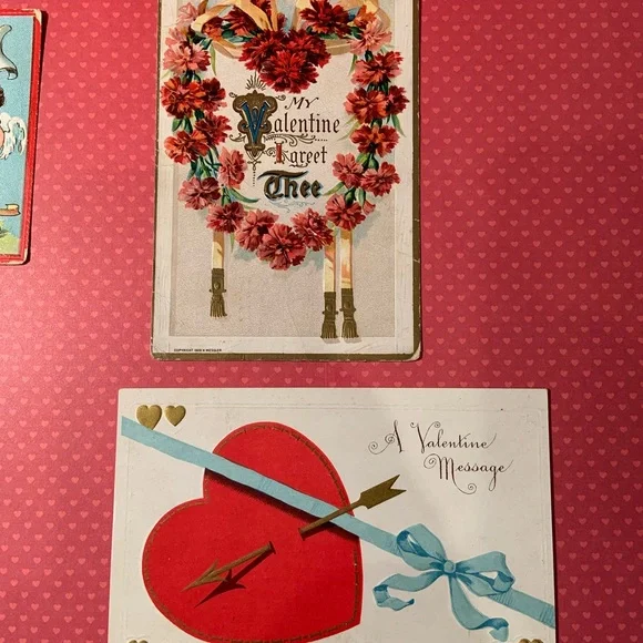 5 Antique Valentine’s Day Postcards - Picture 6 of 9